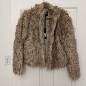 Fashion Nova Faux Fur Taupe Jacket